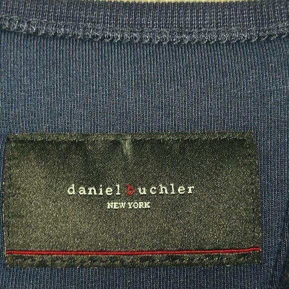 NWT Daniel Buchler Blue Sweatshirt Crew Neck Zip Details on the Front Men’s M - Picture 13 of 13
